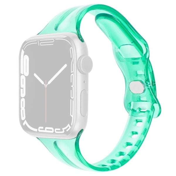 Apple Watch Series 41mm - 40mm - 38mm Silikonklokkearmbånd Justerbart Armbånd - Grønn