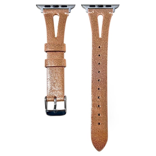 Apple Watch Series 49mm - 45mm - 44mm - 42mm - Split Leather Band - Ruusukulta