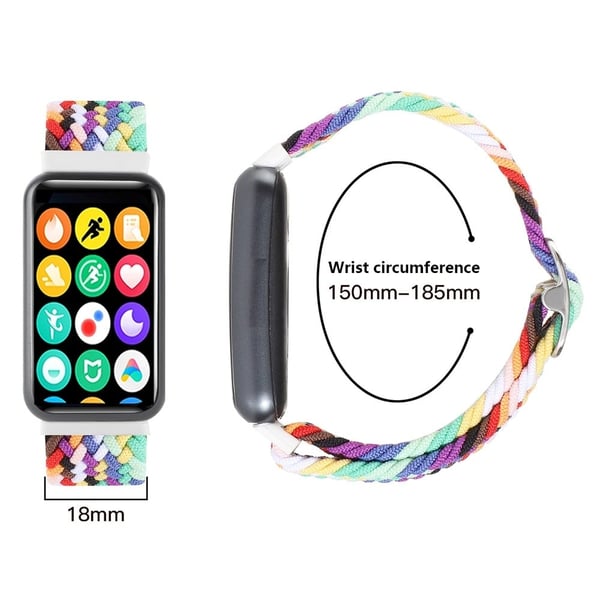 Xiaomi Redmi Watch 4 Flettet bånd Justerbar utskiftbar nylonklokkerem - Blå + Hvit