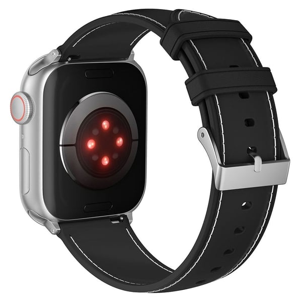 Fleksibelt klokkerem Apple Watch Series 41mm - 40mm - 38mm Stitching Lines Watchstrap - Svart