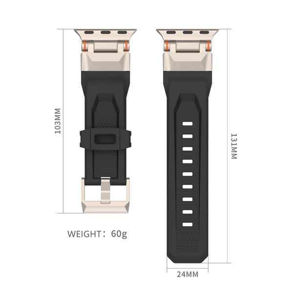 Apple Watch Series 49 mm - 45 mm - 44 mm - 42 mm fleksibelt klokkerem - Gjennomsiktig