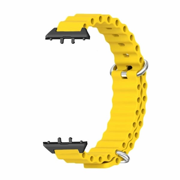 Samsung Galaxy Fit3 Korvaava hihna Pudotusta kestävä silikoninen kellonauha - Keltainen Samsung Galaxy Fit3 Korvaava hihna Pudotusta kestävä silikoninen kellonauha - Keltainen