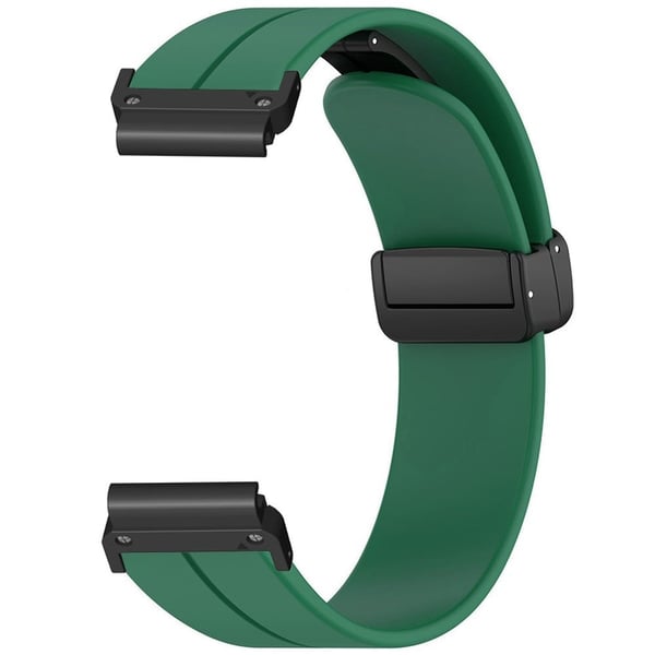 Garmin Fenix 7S / 6S / 5S 20mm kellonauha magneettisolki silikoni ranneke - Armeijan Vihreä Garmin Fenix 7S / 6S / 5S 20mm kellonauha magneettisolki silikoni ranneke - Armeijan Vihreä