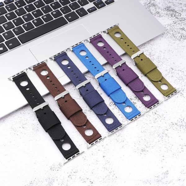 Apple Watch Series 41mm - 40mm - 38mm Nylon Watchband vanntett erstatningsrem - Rosa