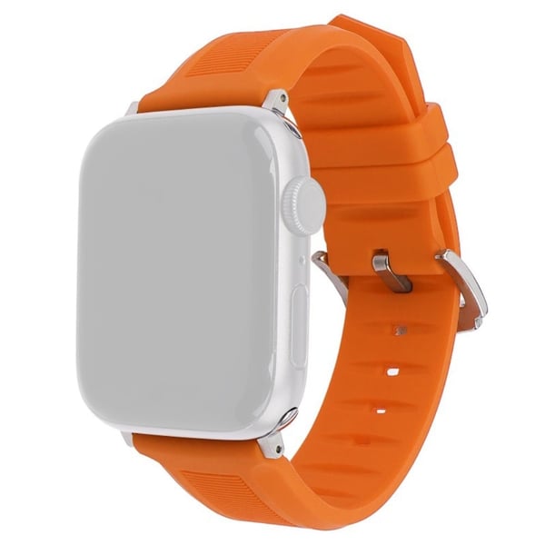 Apple Watch Series 41mm - 40mm - 38mm Silikonklokkearmbånd Justerbart Armbånd - Oransje