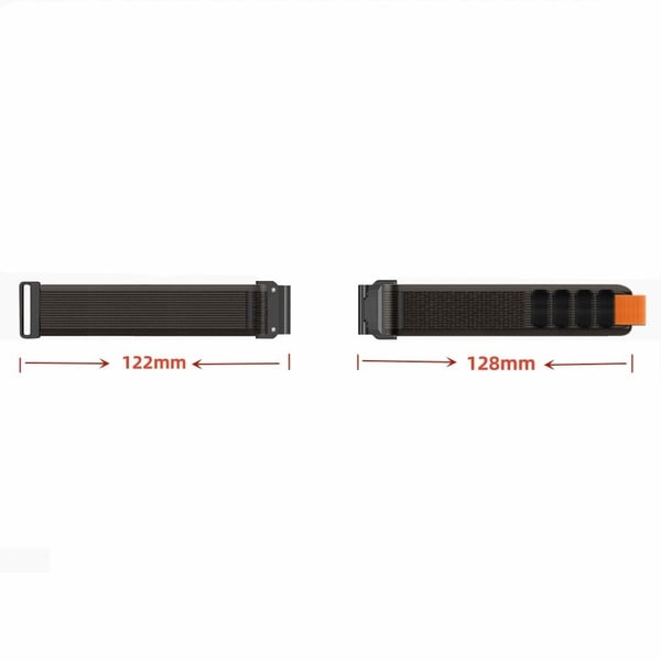 Garmin Fenix 7 / Fenix 6 GPS / Fenix 5 Trail Loop Strap Nylon Watchband - Rød / Grå + Rød