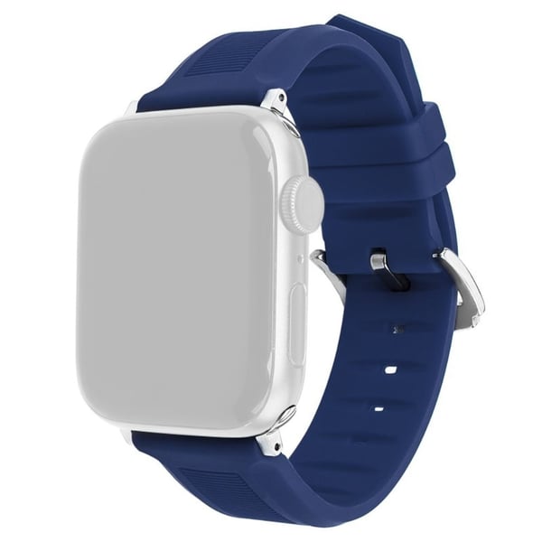 Apple Watch Series 41mm - 40mm - 38mm silikoninen kellonauha säädettävä hihna - Safiiri Apple Watch Series 41mm - 40mm - 38mm silikoninen kellonauha säädettävä hihna - Safiiri