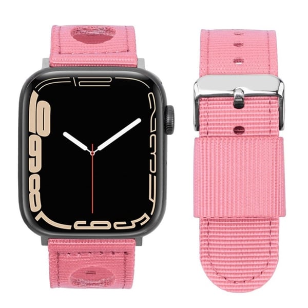 Apple Watch Series 49mm - 45mm - 44mm - 42mm Vanntett nylonklokkearmbånd - Rosa