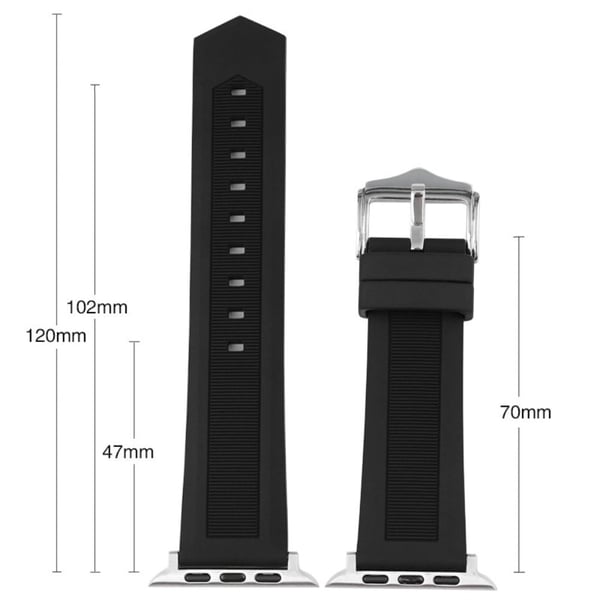 Apple Watch Series 49mm - 45mm - 44mm - 42mm Silikonarmbånd - Hvit