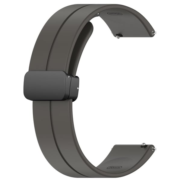 Huawei Watch GT 4 41mm / Garmin Venu 3S 18mm Silikonklokkearmbånd med sammenleggbar spenne - Grå