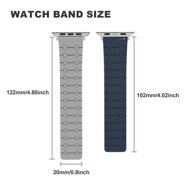 Apple Watch Series 41mm - 40mm - 38mm Erstatningsrem Silikon Magnetisk Urarmbånd - Oransje / Stjernelys