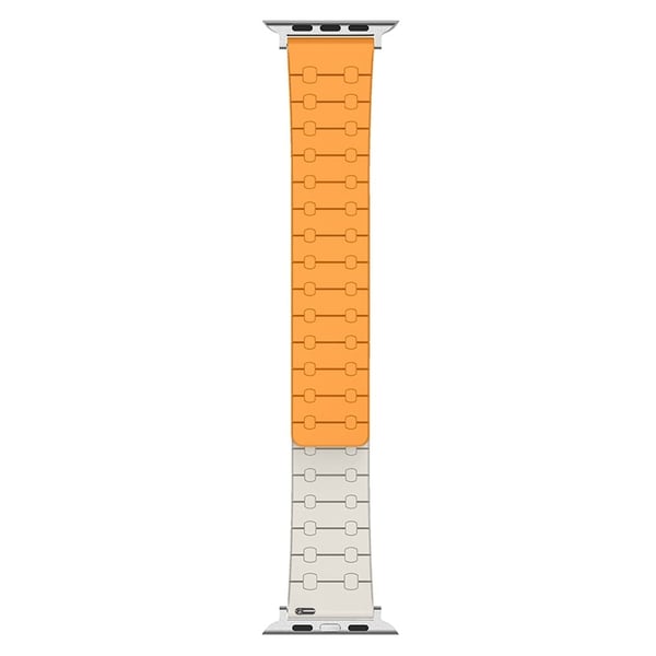 Apple Watch Series 41mm - 40mm - 38mm Erstatningsrem Silikon Magnetisk Urarmbånd - Oransje / Stjernelys