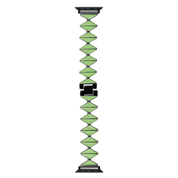 Apple Watch Series 49mm - 45mm - 44mm - 42mm urrem i zinklegering - Grøn / Sort Spænde
