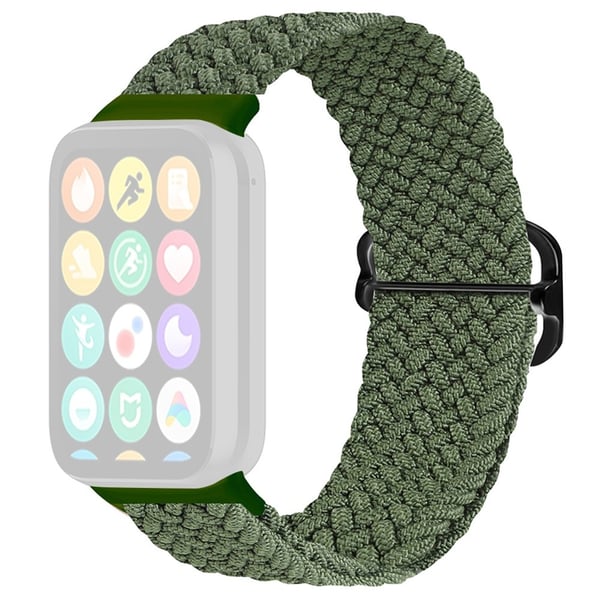 Xiaomi Redmi Watch 4 Flettet bånd Justerbar utskiftbar nylonklokkerem - Grønn
