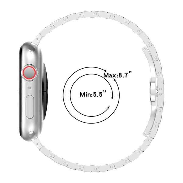 Apple Watch Series 49mm - 45mm - 44mm - 42mm Armbånd i rustfritt stål - Gull