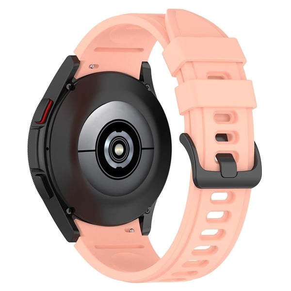 Samsung Galaxy Watch4 / Watch 5 / Watch 5 Pro / Watch6 korvaavat nauhat musta solki silikonihihna - Pinkki