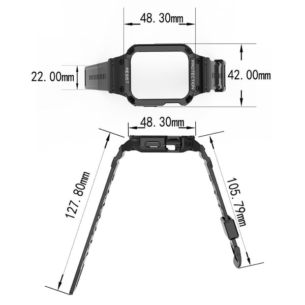Apple Watch Series 9 8 7 41mm / 9 8 7 41 45mm utskiftbar fleksibel klokkerem med dekseletui - Grå