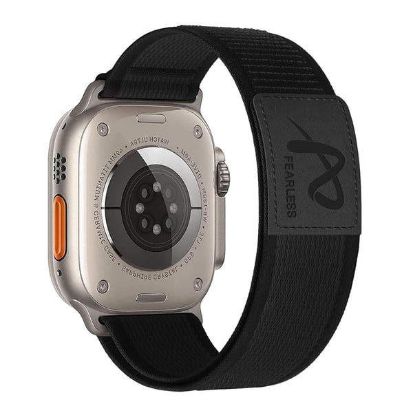 Apple Watch Series 41mm - 40mm - 38mm håndledsrem Nylon Watchband - Sort