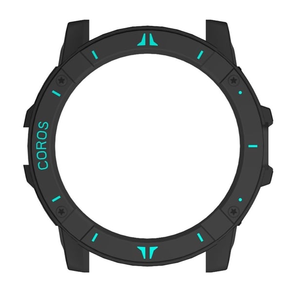 Coros Vertix 2 Watch Case Bump resistant Protective Frame Cover Watch Skærmbeskytter - Sort + Blå