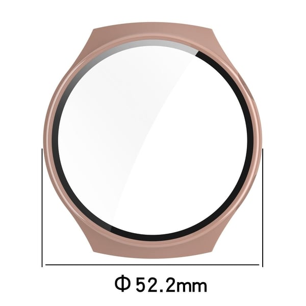 Huawei Watch 4 Pro Etui støtsikkert deksel med skjermbeskytter i buet herdet glass - Rosa