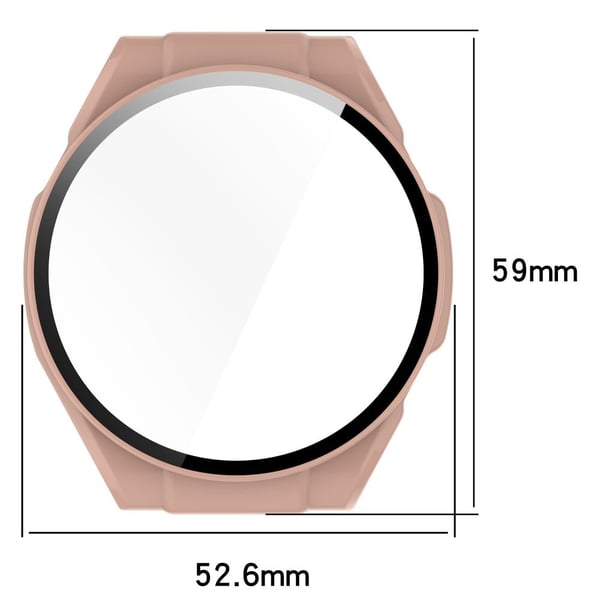 Haylou Watch R8 Watch Case Støtbestandig beskyttelsesdeksel med skjermfilm i herdet glass - Gjennomsiktig Hvit