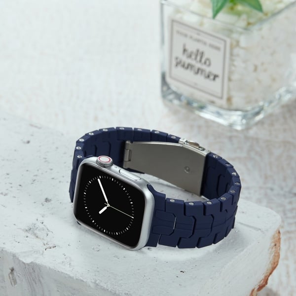 Apple Watch Series 49mm - 45mm - 44mm - 42mm Silikonklokkearmbånd - Midnattsblå