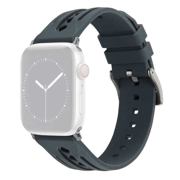 Apple Watch Series 41mm - 40mm - 38mm Watchstrap Hollow Silikonarmbånd - Grå