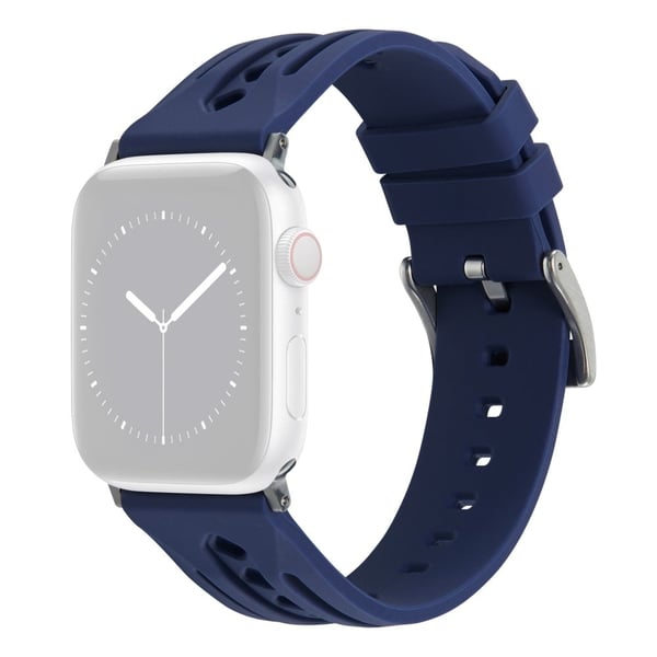 Apple Watch Series 41mm - 40mm - 38mm Watchstrap Hollow Silikonarmbånd - Midnattsblå