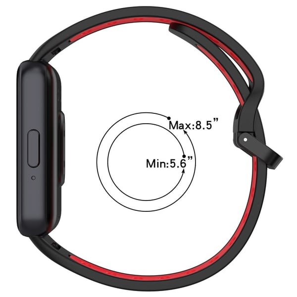 Samsung Galaxy Fit3 Silikonklokkebånd med tofargede håndleddsremmer Erstatningsdeler - Grå + Oransje