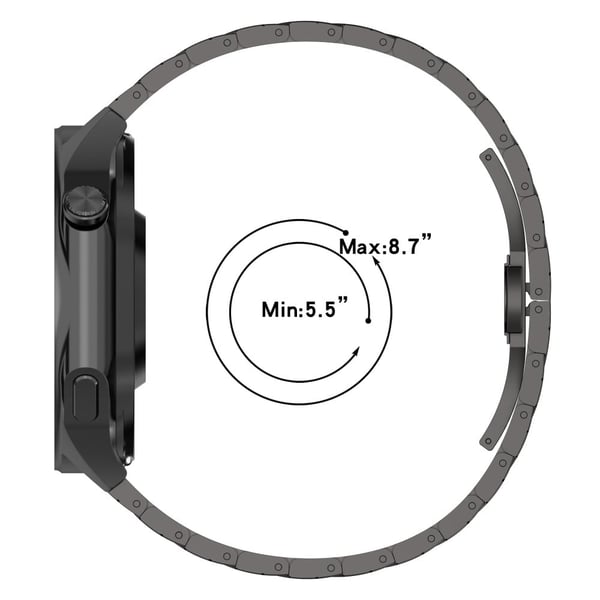 Huawei Watch GT 3 42 mm / GT 3 Pro 20 mm klokkerem i rustfritt stål med spenne - Rose Gull