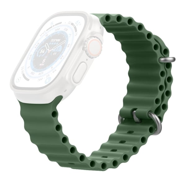 AHASTYLE WG102 Apple Watch Series 41mm - 40mm - 38mm Silikonklokkearmbånd - Grønn