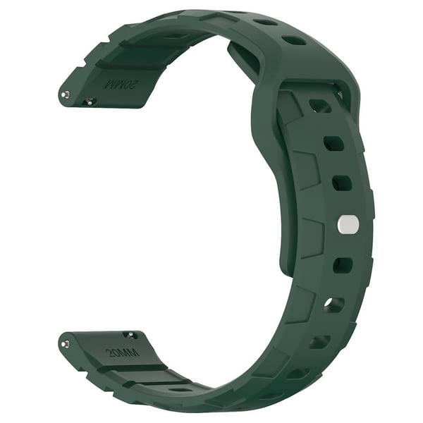 Huawei Watch GT 3 42mm / GT 3 Pro 43mm Silikonarmbånd 20mm Armour Watchstrap Replacement - Mørkegrønn