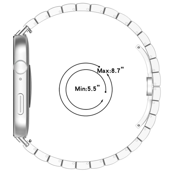 Huawei Watch Fit 3 Rustfritt stål erstatningsarmbånd i metall - Svart
