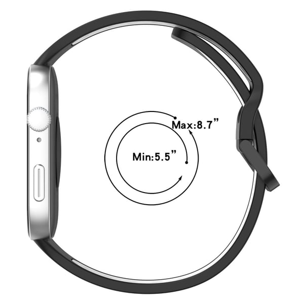 Huawei Watch Fit 3 mykt silikonklokkebånd med to farger - Svart + Blå
