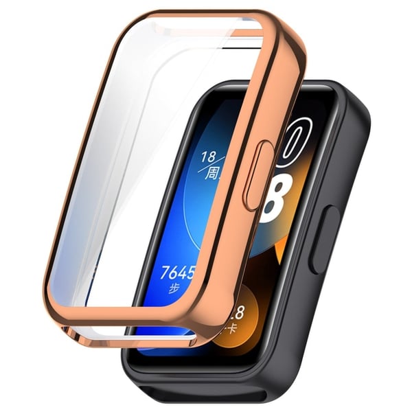 Huawei Band 9 / 9 NFC / 8 / 8 NFC Joustava Watch Suojakotelo Galvanointi Full Coverage Shell - Ruusukulta