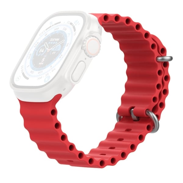 AHASTYLE WG102 Apple Watch Series 41mm - 40mm - 38mm Silikonklokkearmbånd - Rød