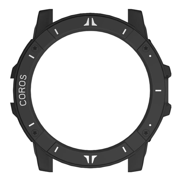 Coros Vertix 2 Watch Case Bump resistant Protective Frame Cover Watch Skærmbeskytter - Sort + Hvid