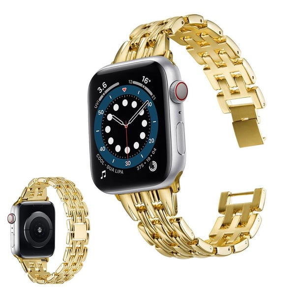 Apple Watch 40 mm klokkerem i vevd stil - Gull
