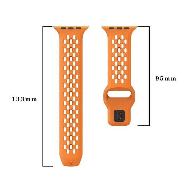 Apple Watch Series 49mm - 45mm - 44mm - 42mm Armbånd Fluoro Rubber Armbånd - Stjernelys