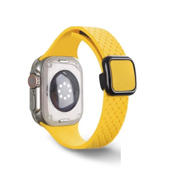 Apple Watch Series 49mm - 45mm - 44mm - 42mm Silikonarmband - Gul