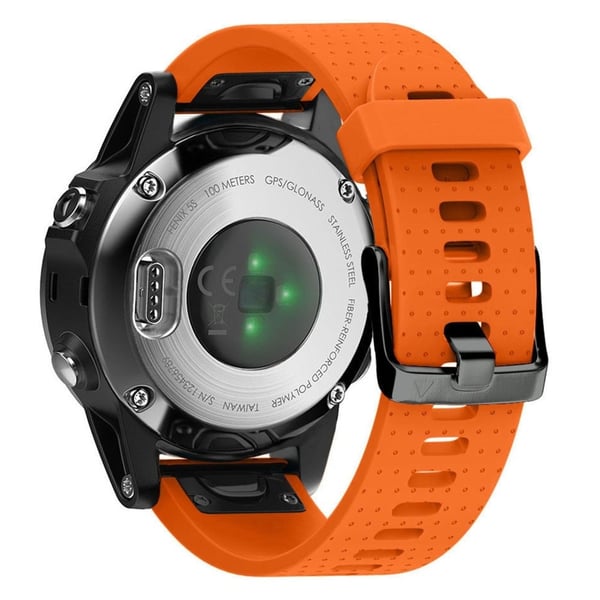 KALEBOL KLB-YDGJ-001 Garmin Fenix 7S / Fenix 7S Pro-klokkearmbånd 20 mm silikonarmbånd med prikkestruktur - Oransje