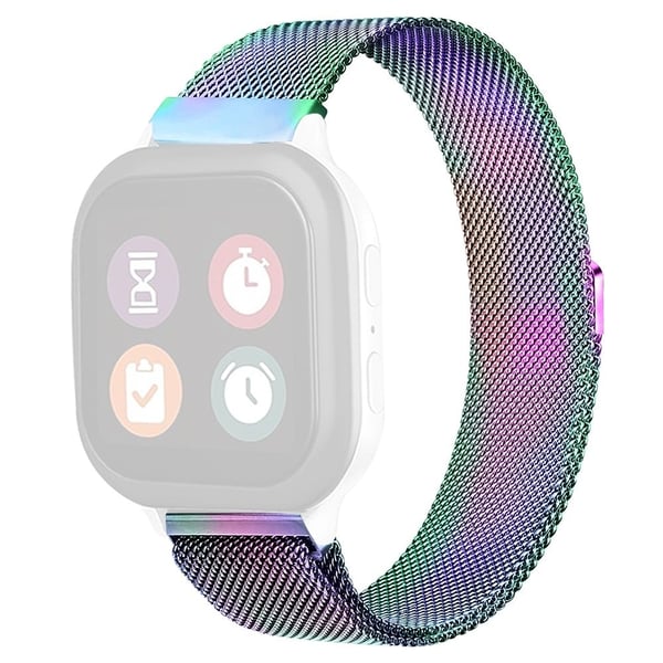 SyncUp Kids Watch Rustfrit stål udskiftningsrem Magnetisk Milanese-armbånd - Farverig SyncUp Kids Watch Rustfrit stål udskiftningsrem Magnetisk Milanese-armbånd - Farverig
