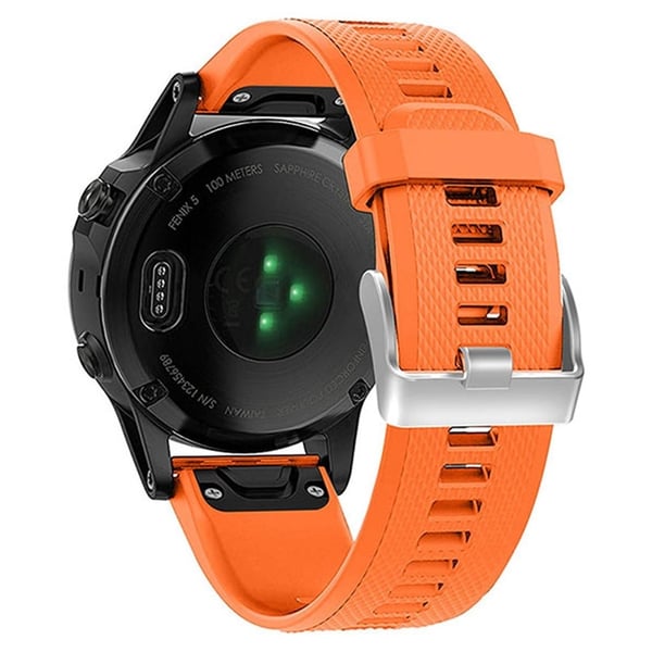 KALEBOL KLB-LWGJ-001 Garmin Fenix 7 / 7 Pro urarmbånd QuickFit 22 mm rem med gitterstruktur - Orange