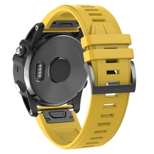 KALEBOL KLB-PWGJ-001 Garmin Fenix 7X / 7X Pro-klokkearmbånd 26 mm i silikon - Gul KALEBOL KLB-PWGJ-001 Garmin Fenix 7X / 7X Pro-klokkearmbånd 26 mm i silikon - Gul