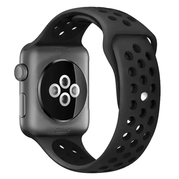 KALEBOL S / M Apple Watch Series 49mm - 45mm - 44mm - 42mm Strap - Kulsort + Sort