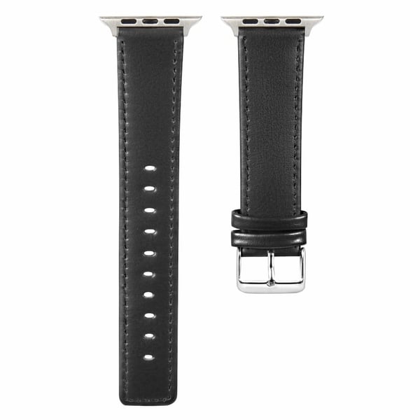 KALEBOL Apple Watch Series 41mm - 40mm - 38mm Håndledsrem Ægte okselæder urrem - Sort