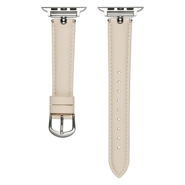 KALEBOL Apple Watch Apple Watch Series 49mm - 45mm - 44mm - 42mm rem - Hvid / Sølvspænde KALEBOL Apple Watch Apple Watch Series 49mm - 45mm - 44mm - 42mm rem - Hvid / Sølvspænde