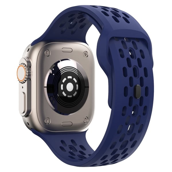 KALEBOL Apple Watch Series 49mm - 45mm - 44mm - 42mm Fluorubber klockarmband - Midnattsblå KALEBOL Apple Watch Series 49mm - 45mm - 44mm - 42mm Fluorubber klockarmband - Midnattsblå
