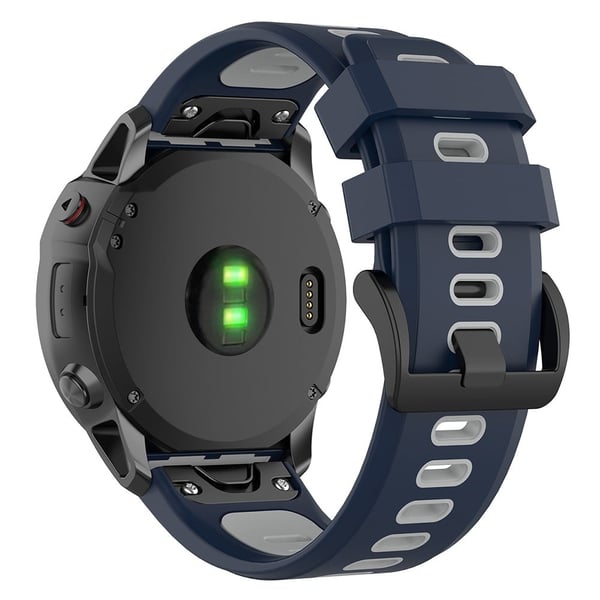 KALEBOL KLB-SSPWGJ-001 Garmin Fenix 7 / 7 Pro QuickFit 22 mm fleksibelt silikonarmbånd - Midnattsblå + Grå KALEBOL KLB-SSPWGJ-001 Garmin Fenix 7 / 7 Pro QuickFit 22 mm fleksibelt silikonarmbånd - Midnattsblå + Grå