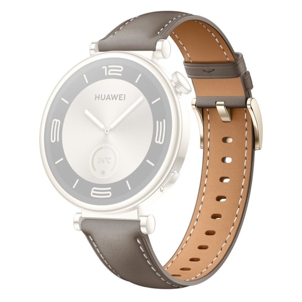 Huawei Watch GT 4 41mm / Garmin Venu 3S 18mm Urrem Ægte okselæder håndledsrem - Brun